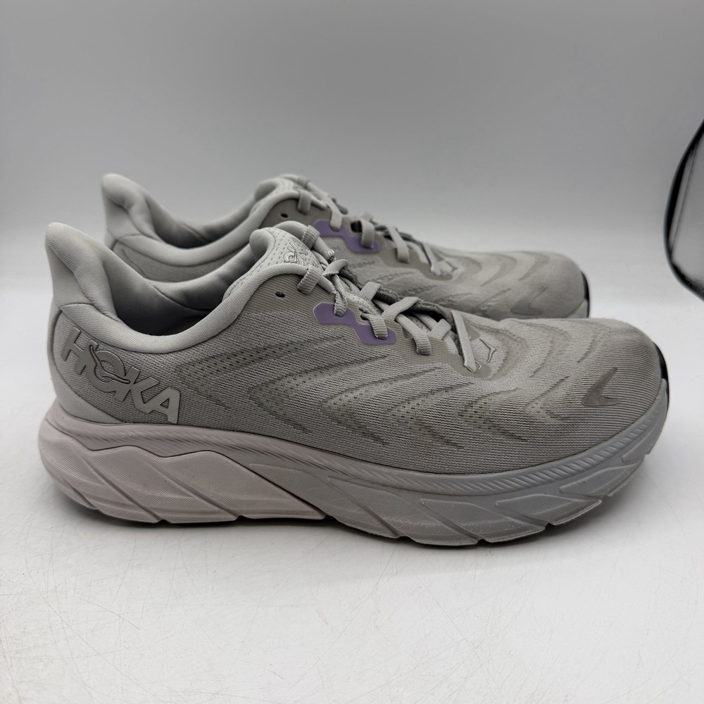 Hoka One One Arahi 6 Running Shoes Womens Sz 9 D‎ Grey Sneakers 1123197 HMSL